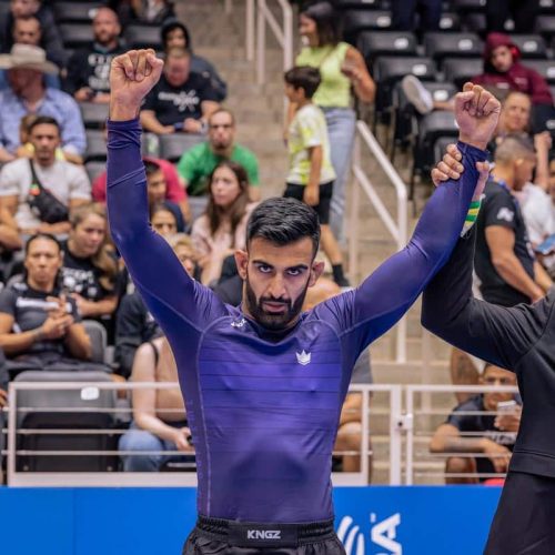 Kenny Bhullar winning a Jiu Jitsu Competition